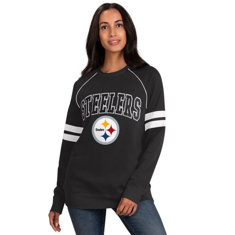 NFL - Pittsburgh Steelers Women's Fleece Crew Sweatshirt - Officially Licensed